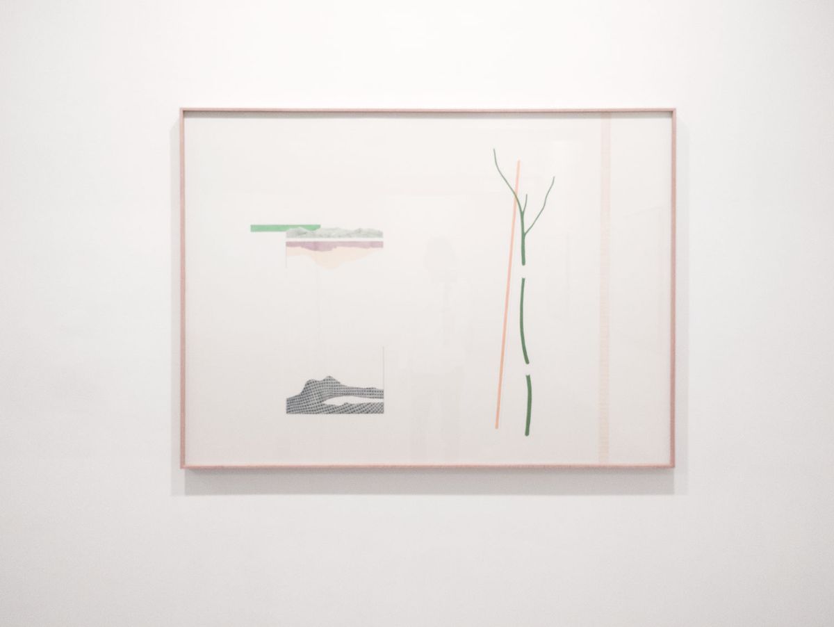Apontamentos Naturfatura #02, 2023, aguarela, acrílico e corte sobre papel, 110,5x151 cm.