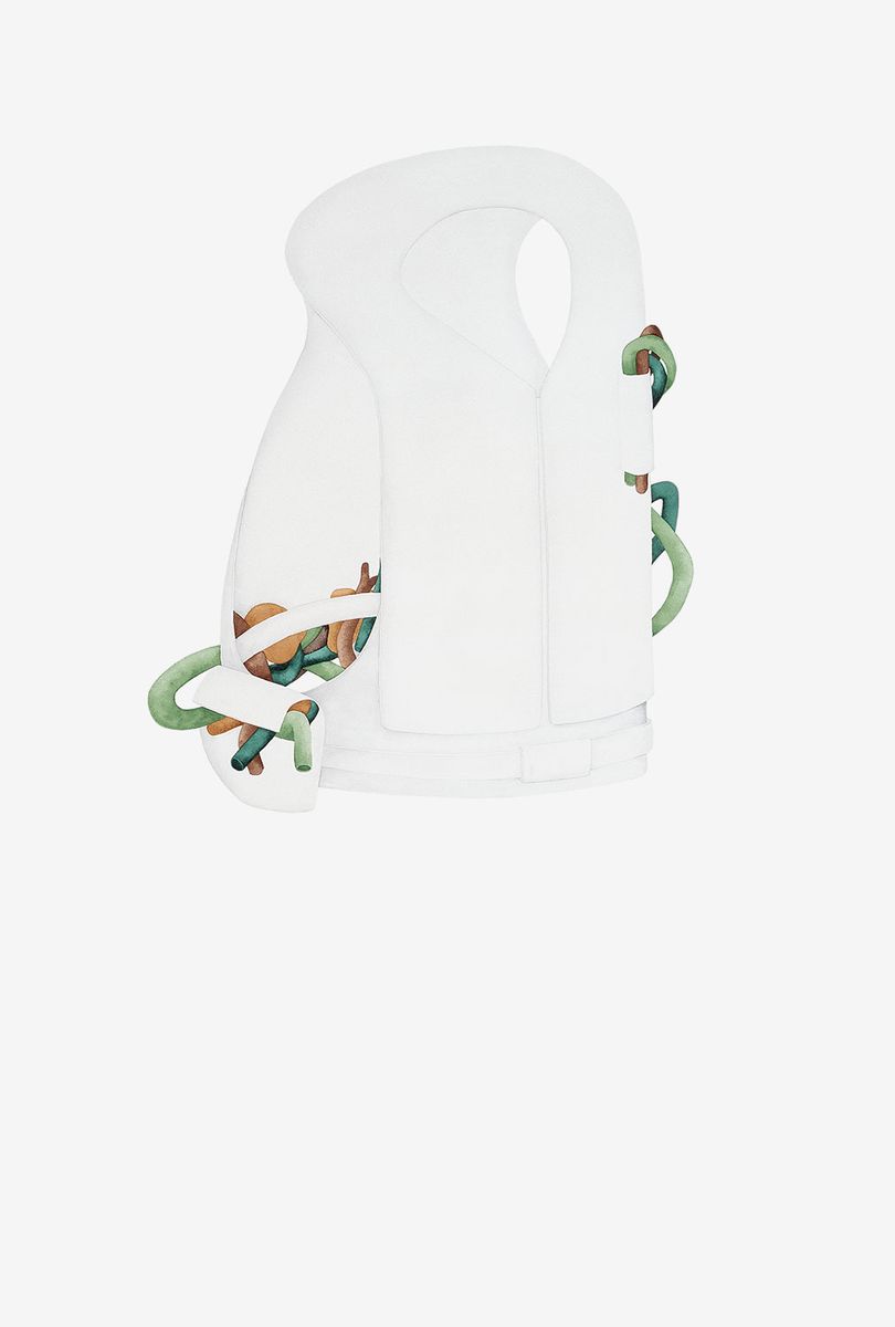 Inflatable Life Vest, 2005, aguarela sobre papel, 100x68 cm.