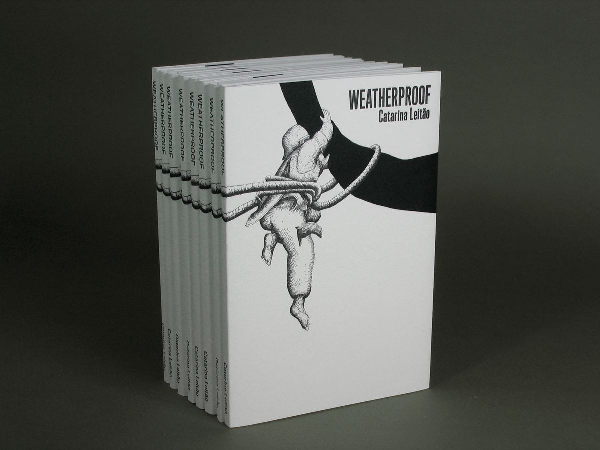 Weatherproof, 2007, leporello, 16 páginas, impressão tipográfica com matrizes de polímero e tinta sumi, 15,5x10,5 cm (fechado). Edição de 50 exemplares assinados e numerados.